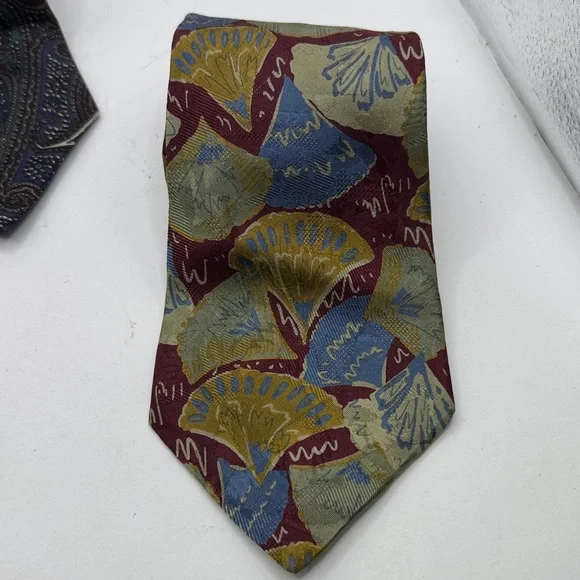 Vtg Nordstrom Italy Lot Bundle Four Ties Patterned Business Work Silk Abstract - Picture 2 of 8